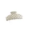 Pinza de garra de acetato elegante de lunares estilo francés, versátil y elegante, adecuada para recogidos en la parte posterior de la cabeza, pinza de pelo grande, accesorio para el cabello