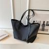 Tela Oxford Gran Capacidad 2024 Nuevo Estilo Simple Trendy Bolso de Hombro Versátil Bolso Tote para Clase y Desplazamiento de Estudiantes Universitarios para Cabello