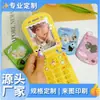 Porta-Cartões Criativo Personalizado Estilo Flip de Celular Armazenamento de Couro Porta-Cartões DIY