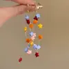 Pendientes de Flores Coloridos Super Hada para Mujer, Pendientes con Atmósfera Estilo Vacaciones de Verano en la Costa, Pendientes Pequeños Frescos y Dulces Estilo Bosque