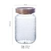 Patrón de malla de martillo japonés vidrio transparente tapa de madera de acacia tarro de almacenamiento tarro para snacks tarro para té caja de almacenamiento de cocina