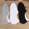 Calcetines Negros y Blancos Grises Calcetines para Hombre Verano Otoño e Invierno Todo el Año Color Puro Calcetines de Barco para Hombre Calcetines Invisibles Calcetines Antideslizantes de Silicona