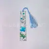Marcadores de Libros Creativos de Acrílico, Marcadores de Libros con Flores Secas, Marcadores de Libros de Cristal de Resina con Flores Reales, Regalos para el Día del Estudiante y del Maestro