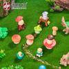 Micro Paisagem de Musgo Desenho Animado Cogumelo Criativo Elfo Artesanato em Resina DIY Jardinagem Planta em Vaso Enfeites Decorativos