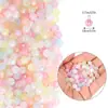 Cuentas de Acrílico Transparentes de Colores con Purpurina de Sirena, Rombos Facetados, Accesorios para Pulsera y Collar DIY, Cambiantes de Luz