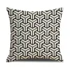 Funda de cojín geométrica abstracta simple para sala de estar, coche, oficina, almohada para siesta de cintura, funda de almohada lumbar, venta al por mayor