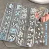 Set de Accesorios para Uñas con Forma de Estrella, Concha, etc. de 12 Piezas Popular Transfronterizo Aurora Caracola Coco Árbol DIY Portátil Accesorios de Pedrería para Uñas