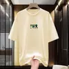 Camiseta Masculina de Algodão Puro Pesado com Manga Curta 260g Novo Verão 2026 Manga Meia-Manga Gola Redonda Estilo Americano Top Camiseta de Algodão