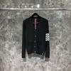TIEMPO RESPIRAR Nuevo Cárdigan Suéter TB Marca Trendy Cuatro Barras Cinta Estilo Universitario Chaqueta de Punto