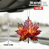 Novo Pingente Folha de Bordo Acrílico Transfronteiriço Decoração Espelho Retrovisor Interno de Carro Pingente Chaveiro