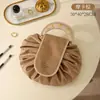 Bolsa de Maquiagem para Mulheres, Grande Capacidade, Bolsa de Armazenamento de Cosméticos Portátil com Cordão e Divisórias, Necessaire de Viagem, À Prova d'Água, Urbana e Simples