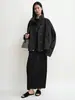 Chaqueta Sumeihui estilo TOT de silueta holgada con mangas de murciélago y cuello alto 26 nuevo para principios de otoño, gabardina fina de trabajo