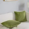 Fábrica direta cor sólida simples veludo listrado fronha de almofada travesseiro de cama almofada de sofá quarto