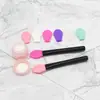 Cabeça de Pincel de Silicone para Máscara, Cabo de Pincel de Maquiagem, Ferramentas de Beleza, Pincel para Máscara Artesanal DIY para Cuidados com a Pele
