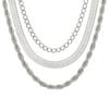 Joyería de Venta Caliente Transfronteriza Europea y Americana, Set de Tres Piezas de Cadena Serpiente Plana Trenzada, Set de Apilamiento Multicapa, Accesorios para Collares al por Mayor