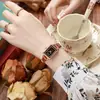 Relógios Femininos Prontos de Fábrica Atacado Moda Popular Simples Quadrado Quartzo Pulseira Milanese Pulseira de Malha Relógios Femininos