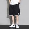 Cool Fake de duas peças de cinco pontos Calças de verão fino estilo coreano elegante Ice Silk Shorts Homens solto casual Outer Wear Calças