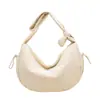 Bolsa Transversal Casual Cor Lisa Estilo Coreano Bolsa de Ombro Diária Portátil Bolsa de Compras Bolsa Tote de Grande Capacidade
