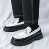 Zapatos de Hombre Cruzados Mocasines con Borlas de Cocodrilo Slip-On Talla Grande 46 Formal Negocios Casual Plataforma Tacón Elevador Zapatos de Hombre