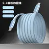 Cable de Datos para Teléfono Móvil de Carga Rápida Tipo C Plano Naranja Adecuado para Apple 17, Samsung, Huawei Cable de Carga Rápida USB