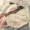 Roupa íntima feminina de seda gelada para o verão, cor contrastante, respirável, entrepernas estendido, confortável, leve, calcinha sem costura para mulheres, secagem rápida