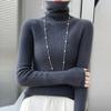 24 Roupa de Outono e Inverno Linha de Frente Sem Costura Gola Alta Camisa Base Feminina Interna Malha Slim Ajustada Suéter Slim Feminino