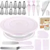 Amazon Juego de Base Giratoria para Pasteles de 71 Piezas, Boquillas Decoradoras de Crema para Pasteles, Raspador de Crema, Manga Decoradora de TPU