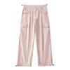 Mono deportivo informal de cintura alta y fina para primavera y verano de 2023, con bolsillos grandes y cuello alto, pantalones deportivos de color liso, adelgazantes, holgados y anchos.