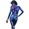 Ropa cos 2026 cruza Europa cosplay Halloween limitado calavera manga larga ajustado estampado mono