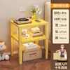 Mesa de noche Konalevik para el hogar, almacenamiento simple, mesita de noche, gabinete de noche, mesa de café, gabinete de noche de pie, estante pequeño de hierro