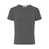 /Camisa Moxi Queen de Manga Longa para Mulheres, Camisa Básica Justa ao Corpo, Top de Gola Redonda
