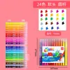 Deli Color Pen - Juego de 48 bolígrafos de acuarela de punta suave, lavables, para niños y estudiantes