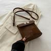 Bolso Cuadrado Pequeño de Axila Texturizado de Moda Estilo Coreano para Mujer 2024 Nuevo Verano Bolso de Hombro con Lazo Estilo Coreano de Mano Cruzado