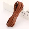Fio Artesanal DIY 5 m Corda Plana de Couro PU Corda de Couro Corda para Amarrar Corda para Pulseira Colar Corda para Pendurar Corda para Pendurar Acessórios V181