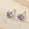 Bajo el Árbol Banyan S999 Plata Pura Amazonia Más Vendidos Pendientes de Zirconia Azul para Perforación de Oreja, Pendientes Unisex de Alta Gama al por Mayor
