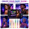 Uau, pintura corporal humana rosto UV ponta dupla cor dupla brilhante ultravioleta fluorescente caneta, arte de bar grafite caneta fluorescente