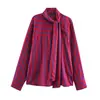 AliExpress Transfronterizo 2026 Primavera Nueva Llegada Ropa para Mujer Temperamento Simple Versátil Camisa Rayada con Lazo 5929217