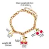 Llavero de cereza transfronterizo, llavero de coche exquisito, accesorio colgante de moda multicolor para bolso de mujer