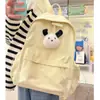 Liquidação Especial - Mochila Estudante Universitária Feminina Estilo K Ins Grande Capacidade Cor Sólida Simples Mochila Mochila Feminina