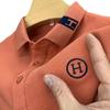 Polo de marca de moda de verano 2024, camiseta informal de negocios de manga corta con solapa, estilo coreano, top holgado de moda para hombre