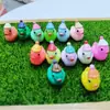 Acessórios de Resina de Patinho DIY Feitos à Mão com Chapéus, Enfeites Personalizados de Desenho Animado para Micro paisagismo, Miniaturas 3D de Animais Feitas Sob Medida