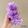 Vacaciones en la playa clip floral de plátano para el pelo pinza de garra floral de dopamina para recogidos en la parte posterior de la cabeza accesorio para el cabello adorno para el pelo