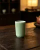 Taza de té de celadón Longquan, diseño de paredes rectas, taza de té de cerámica para ceremonias de té, taza individual, estilo vintage, adecuada para uso doméstico, taza pequeña para beber