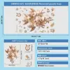 Decoración de Vidrio Electrostática Temática Navideña Pegatinas de Atmósfera para Ventana Guirnalda Dorada Perlada Transfronteriza Regalo