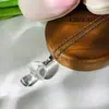 Colgante de Hongo de Cristal Piedra Natural Amatista Collar Cadena de Acero Inoxidable Forma de O Joyería para Niñas Fabricante Venta al por Mayor