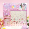 Pegatinas para Cejas con Forma de Flor, Set de Pegatinas de Pedrería para el Rabillo del Ojo, Pegatinas Decorativas Infantiles de Estilo Antiguo, Pegatinas Decorativas para la Cara de Niñas