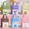 Bolsa para Tutoria de Documentos de Aluno do Ensino Fundamental Grande Capacidade Portátil Zíper para Livros Bolsa com Arte de Desenho Animado Bolsa para Livros Didáticos Lição de Casa Bolsa para Disciplina