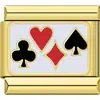 Exclusivo Transfronteiriço Pulseira DIY Módulo Totalmente Dourado Aço Inoxidável Estrela Carro Esportivo Menina Poker Morango Pedra Preciosa Corrente de Contas