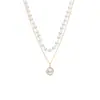 2026 Nuevo Collar de Perlas para Mujer Nicho Ins Retro Doble Capa Cadena Clavicular de Moda para Mujer Joyería para el Cuello Collar Set para Mujer