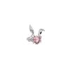 Bling Bonito Doce Legal Nifty Coelho Anel de Diamante Estilo Coreano Doce Feminino All-match Anel de Dedo Aberto